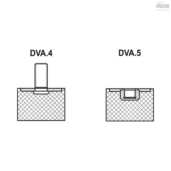 Threaded Hole, DVA.5-25-15-M6-40